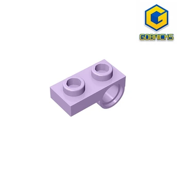 Пластина Gobricks GDS-854, модифицированная, 1 x 2 с отверстием для штифта внизу, совместимая с детскими игрушками lego 18677 28809 