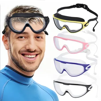 Профессиональные плавательные очки Противотуманные Плавательные очки Для взрослых, Очки для подводного плавания, Регулируемые Бинокли, Очки для воды