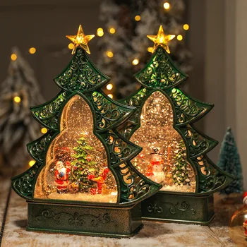 Рождественские украшения рождественская елка старик снежинка подарочные принадлежности музыкальная шкатулка glow