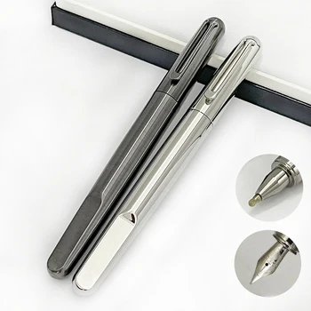 Роскошная ограниченная серия M Series MB, Магнитная ручка-роллер из серого и серебристого металла, салфетка для письма, Канцелярские принадлежности