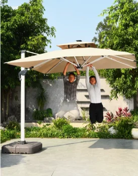 Солнечный Зонт для отдыха на открытом воздухе, зонт от солнца, Открытый зонт, Балкон, Вилла, Большой солнечный зонт, зонт во дворе из алюминиевого сплава