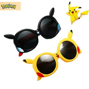 Солнцезащитные очки Pokemon для детей, милые солнцезащитные очки Пикачу с защитой от ультрафиолета для мальчиков и девочек, аксессуары для очков Пикачу для косплея
