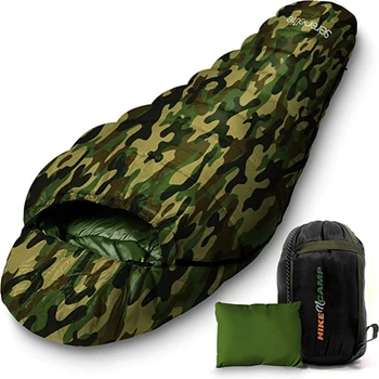 Спальный мешок для кемпинга, Спальный мешок для мумий для взрослых/подростков с сумкой для подушек