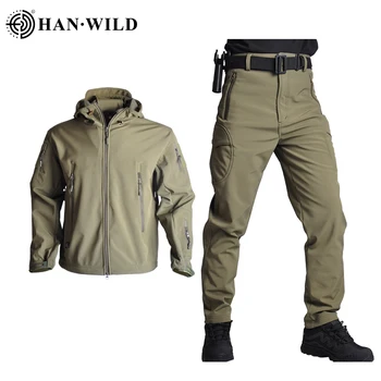 Тактическая куртка, Армейские костюмы для страйкбола, водонепроницаемые тактические боевые костюмы, мужская Камуфляжная одежда для охоты, костюм, военные пальто + брюки