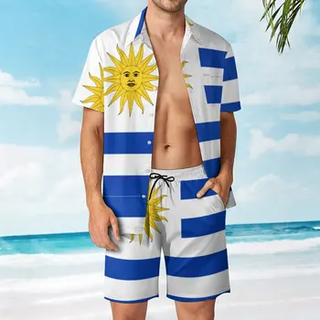 Флаг Уругвая uruguay Flag Мужской Пляжный Костюм Классический 2 шт. Координаты Высококачественный Домашний Размер Eur