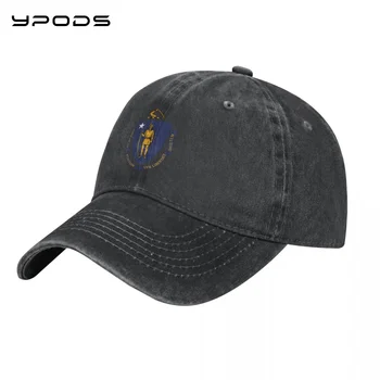 Флаг штата Массачусетс Бейсбольная хлопковая кепка Мужская женская дизайнерская кепка Trucker Snapback Dad Hats кепка