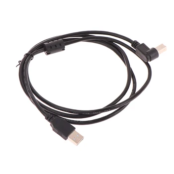 Черный Локоть 90 Градусов USB Шнур питания принтера USB 2.0 A-B От мужчины к мужчине Сканер Кабель для принтера USB Кабель для передачи данных