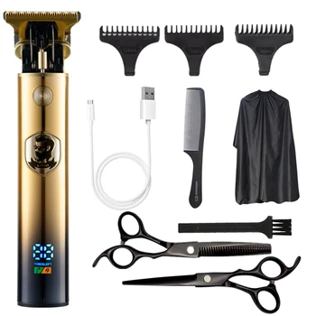 Черный Набор машинок для стрижки волос Для мужчин, электрический универсальный триммер для волос, Перезаряжаемые Профессиональные парикмахерские машинки для стрижки, Беспроводная машинка для стрижки