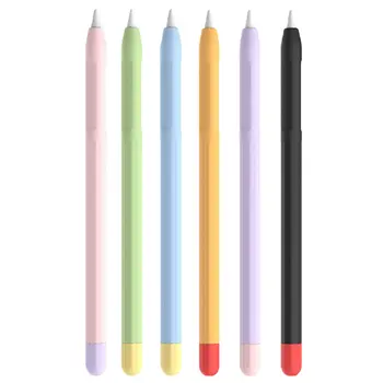 Чехол для стилуса Силиконовый чехол для ручки Apple Pencil, подходящий по цвету Защитный чехол для стилуса, нескользящий чехол для ручки от падения