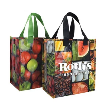 Эко-сумка с логотипом по дешевой цене, печатная хозяйственная сумка, пригодная для вторичной переработки, сумка для покупок, ламинированная нетканая сумка-тоут из полипропилена