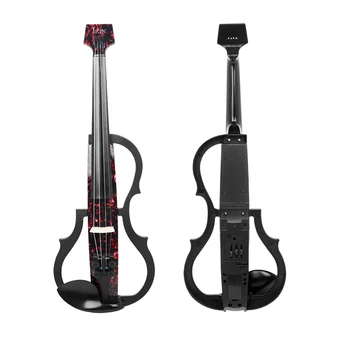 Электрическая скрипка IRIN 4/4 Из углеродного волокна Профессиональная электрическая Скрипка с плечевыми упорами Наушники Струнный инструмент для занятий