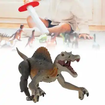 Электронная игрушка-динозавр, Имитирующая Пламя, Спинозавр Тираннозавр Рекс, Ходячий Динозавр, игрушка для распыления воды, красный свет и звуки